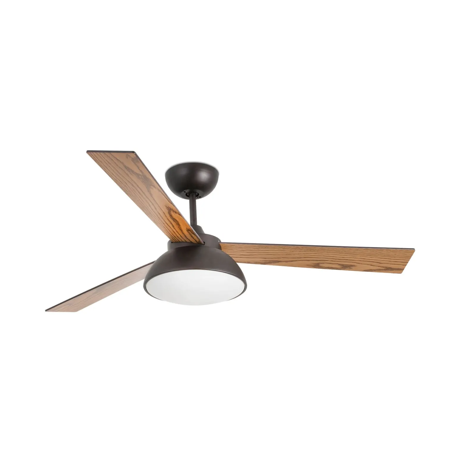 Kattotuuletin Rodas LED-valaisimella, ruskea