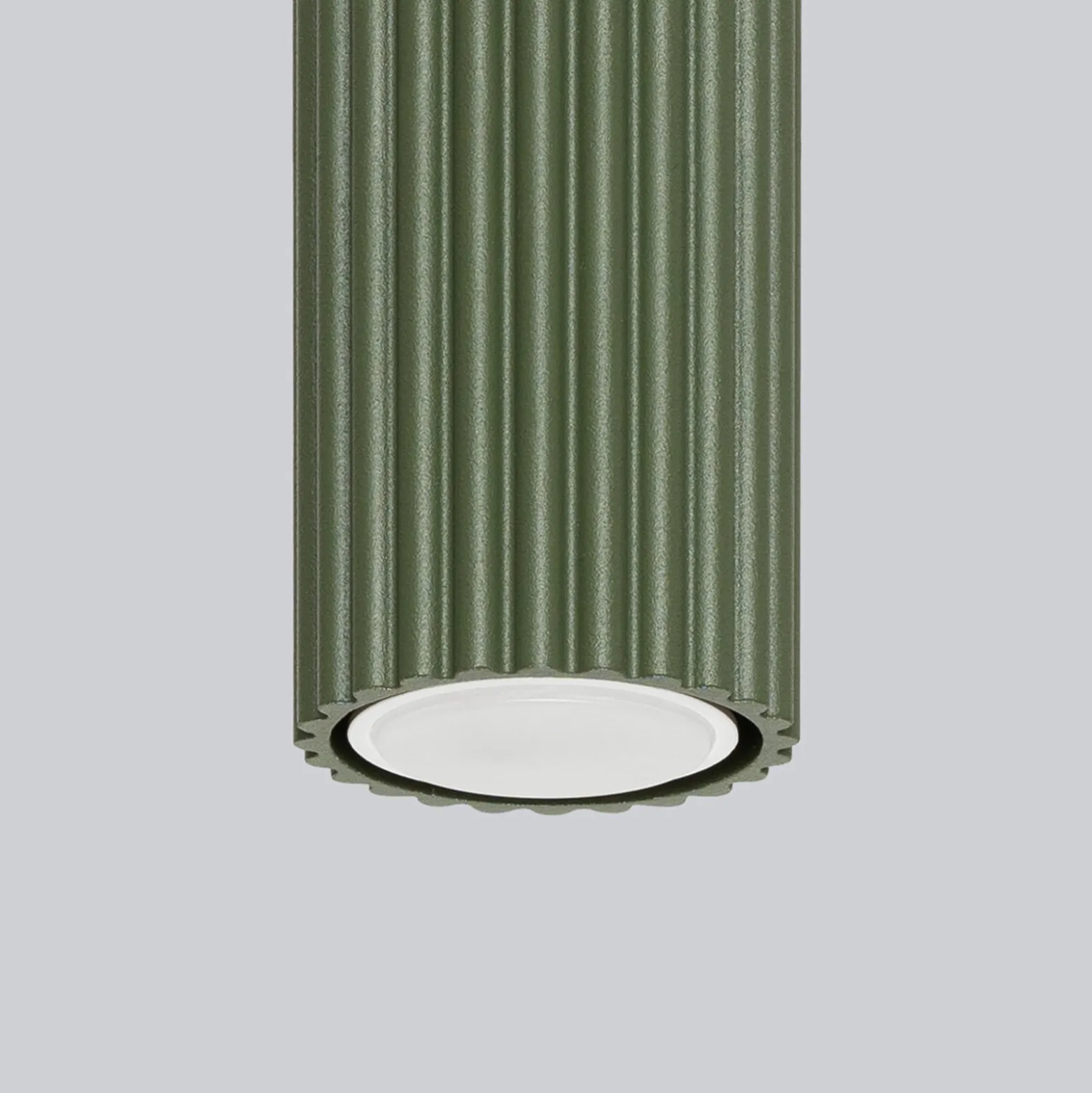 Kattovalaisin ALORA, oliivinvihreä, Ø 7 cm, metalli, GU10