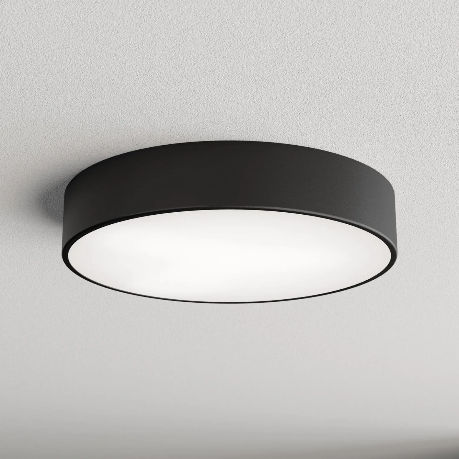 Kattovalaisin Cleo, Ø 40 cm, IP20, musta, metalli, E27