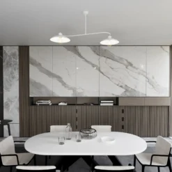 Kattovalaisin Foster, 2-lamppuinen, 100 cm, valkoinen, metalli, E27