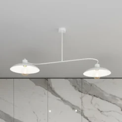 Kattovalaisin Foster, 2-lamppuinen, 100 cm, valkoinen, metalli, E27