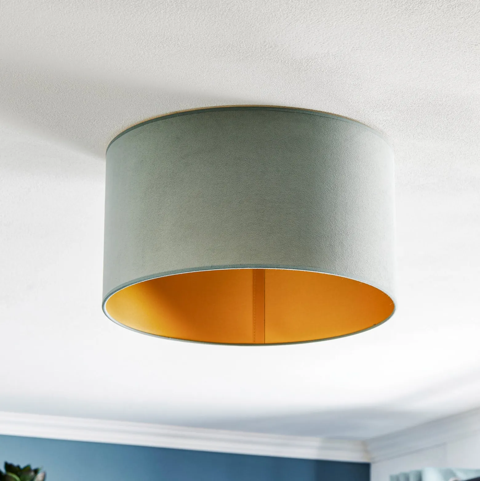 Kattovalaisin Golden Roller Ø 40 cm mintunvihreä/kulta