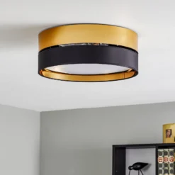 Kattovalaisin Hilton, musta/kultainen, Ø 45 cm