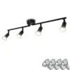 Kattovalaisin Jade, musta, 4-lamppuinen, GU10 LED, 3 000 K