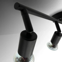 Kattovalaisin Jade, musta, 4-lamppuinen, GU10 LED, 3 000 K