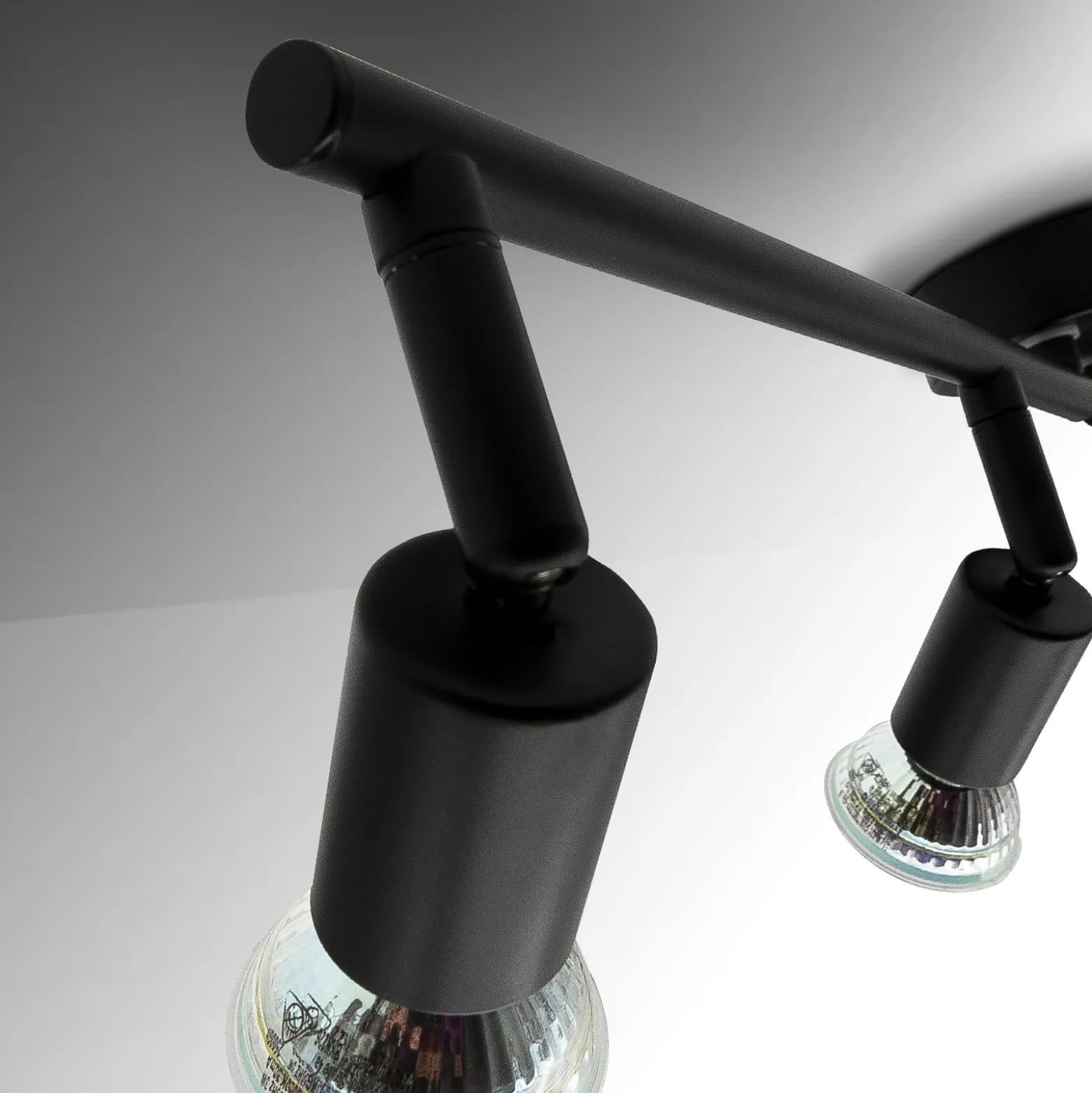 Kattovalaisin Jade, musta, 4-lamppuinen, GU10 LED, 3 000 K