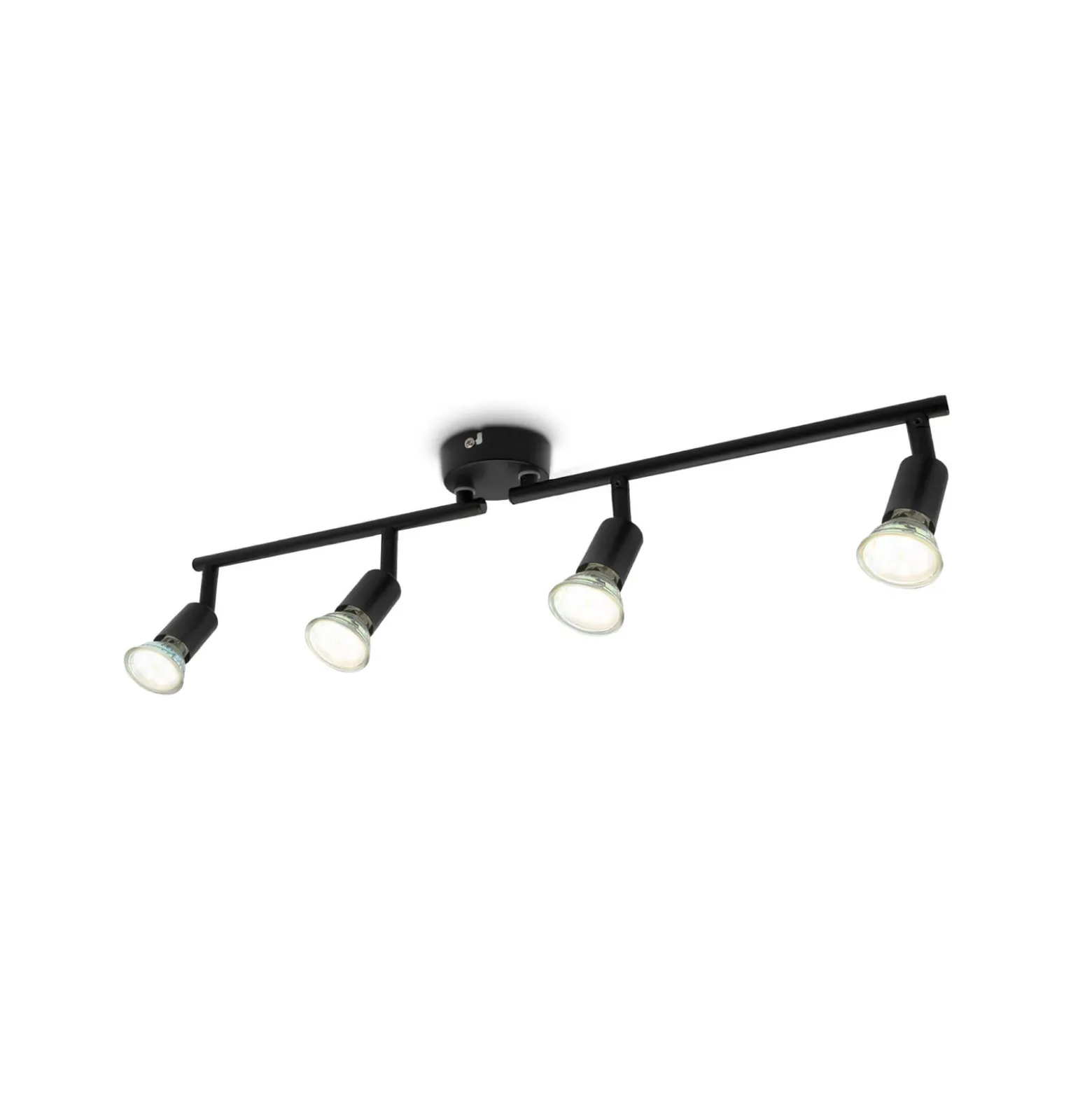 Kattovalaisin Jade, musta, 4-lamppuinen, GU10 LED, 3 000 K