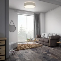 Kattovalaisin Litora, taupe, Ø 38 cm, tekstiili, E27