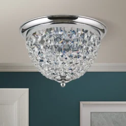 Kattovalaisin Plafond, kromi/läpinäkyvä, Ø 35 cm