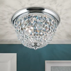 Kattovalaisin Plafond, kromi/läpinäkyvä, Ø 35 cm