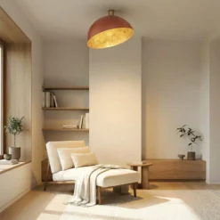Kattovalaisin Sfera, Ø 50 cm, punainen/kultainen, metalli, E27