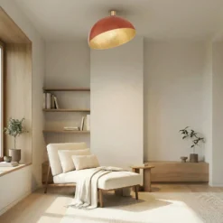 Kattovalaisin Sfera, Ø 50 cm, punainen/kultainen, metalli, E27