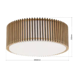 Kattovalaisin Tarta, Ø 50 cm, puu, tekstiilidiffuusori, 4 x E27