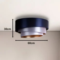 Kattovalaisin Trio Ø 60 cm, tummansininen/hopea/valkoinen/kulta