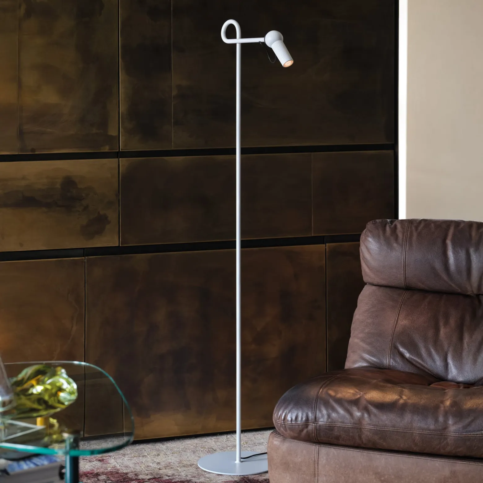kdln LED-lattiavalaisin Bird, valkoinen, 126 cm, metalli, himmennettävä