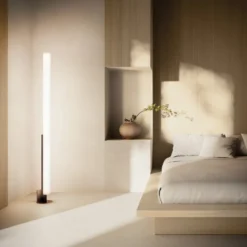 kdln LED-lattiavalaisin, malli T, musta, korkeus 185 cm, himmennin