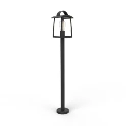 KELSEY-pylväsvalaisin, musta, korkeus 104 cm, metallia, IP44, E27