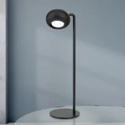 Kerby LED ladattava pöytävalaisin, musta, korkeus 40 cm, teräs/alumiini