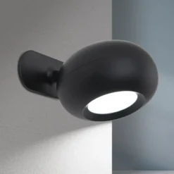 Kerby LED ladattava pöytävalaisin, musta, korkeus 40 cm, teräs/alumiini