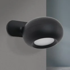 Kerby LED ladattava pöytävalaisin, musta, korkeus 40 cm, teräs/alumiini