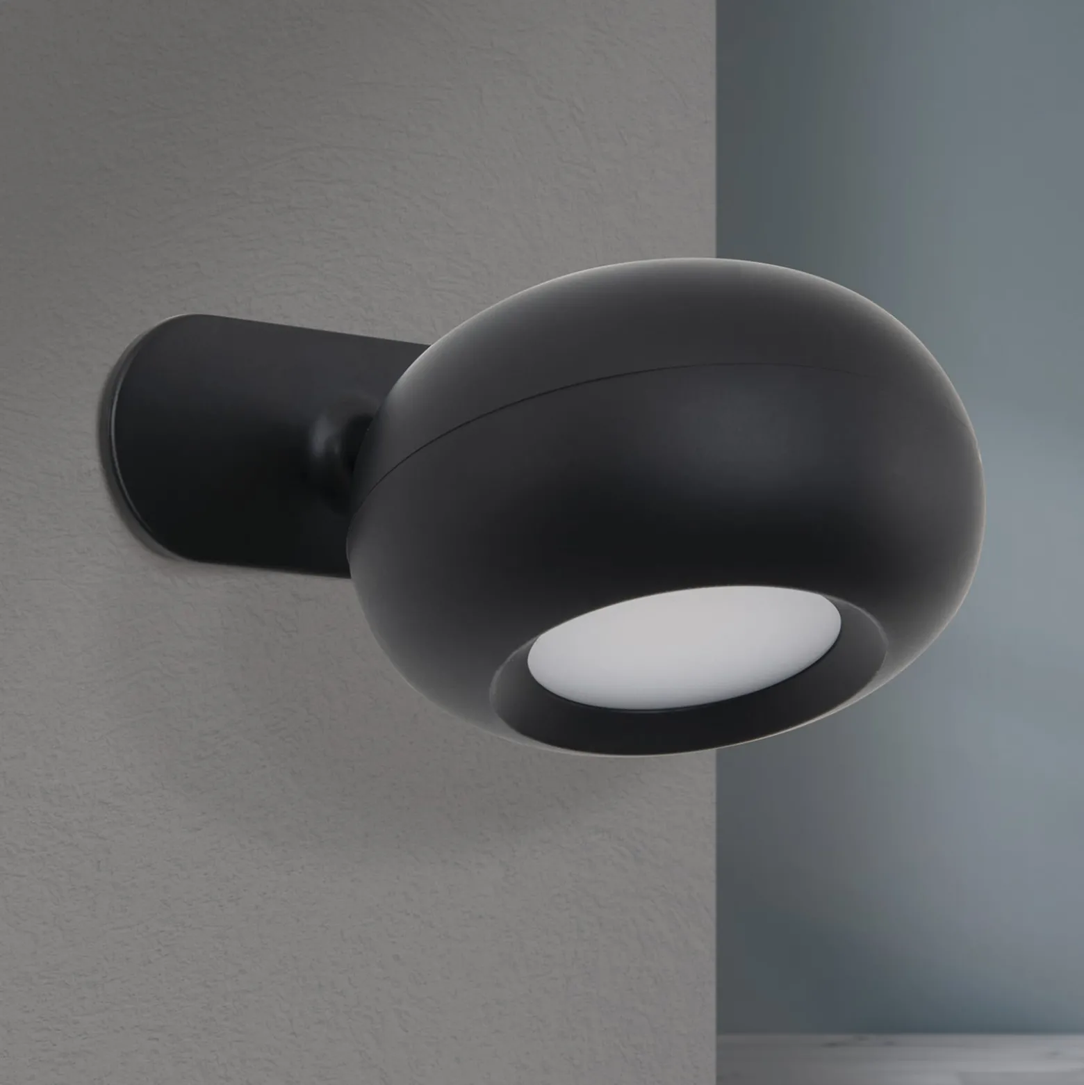 Kerby LED ladattava pöytävalaisin, musta, korkeus 40 cm, teräs/alumiini