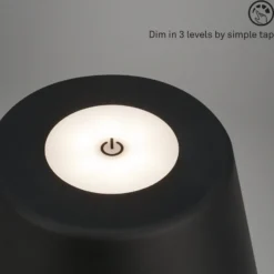 Kihi LED-pöytävalaisin ladattavalla akulla, musta