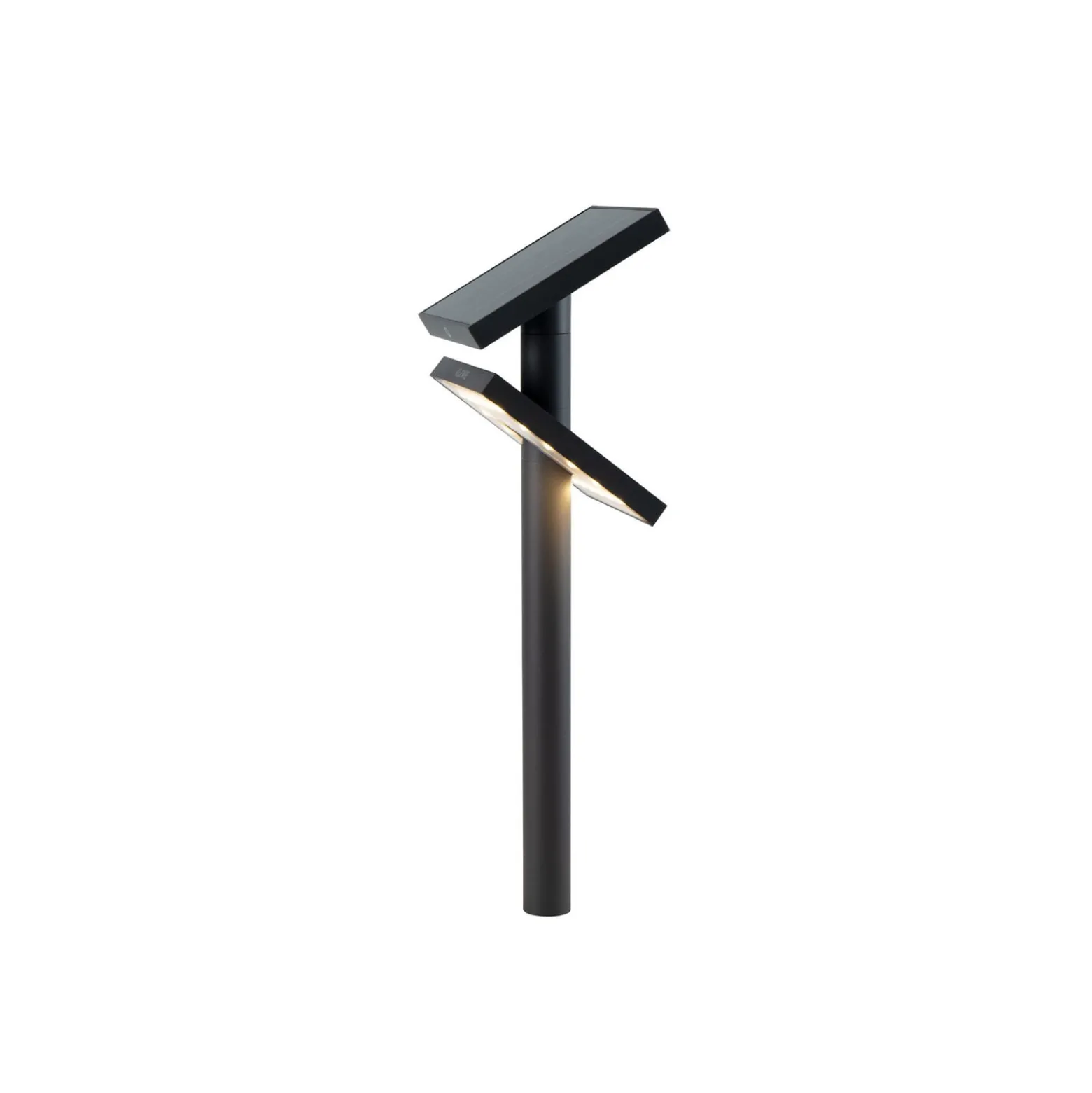 KLEWE LED-aurinkovalaisin HELIOSTEPPER, antrasiitti, maapiikki, IP65