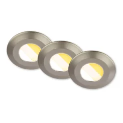 Klira uppoasennettava LED-valaisin, matta nikkeli, Ø9cm, IP44,