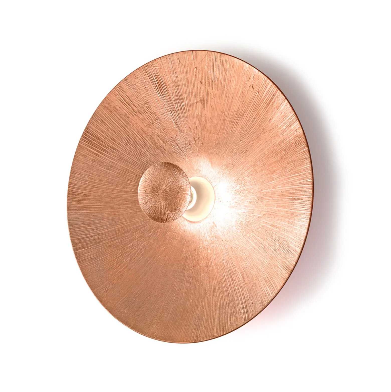 KOLARZ Moon seinävalaisin, kuparinvärinen, Ø 62 cm, metalli/lasi