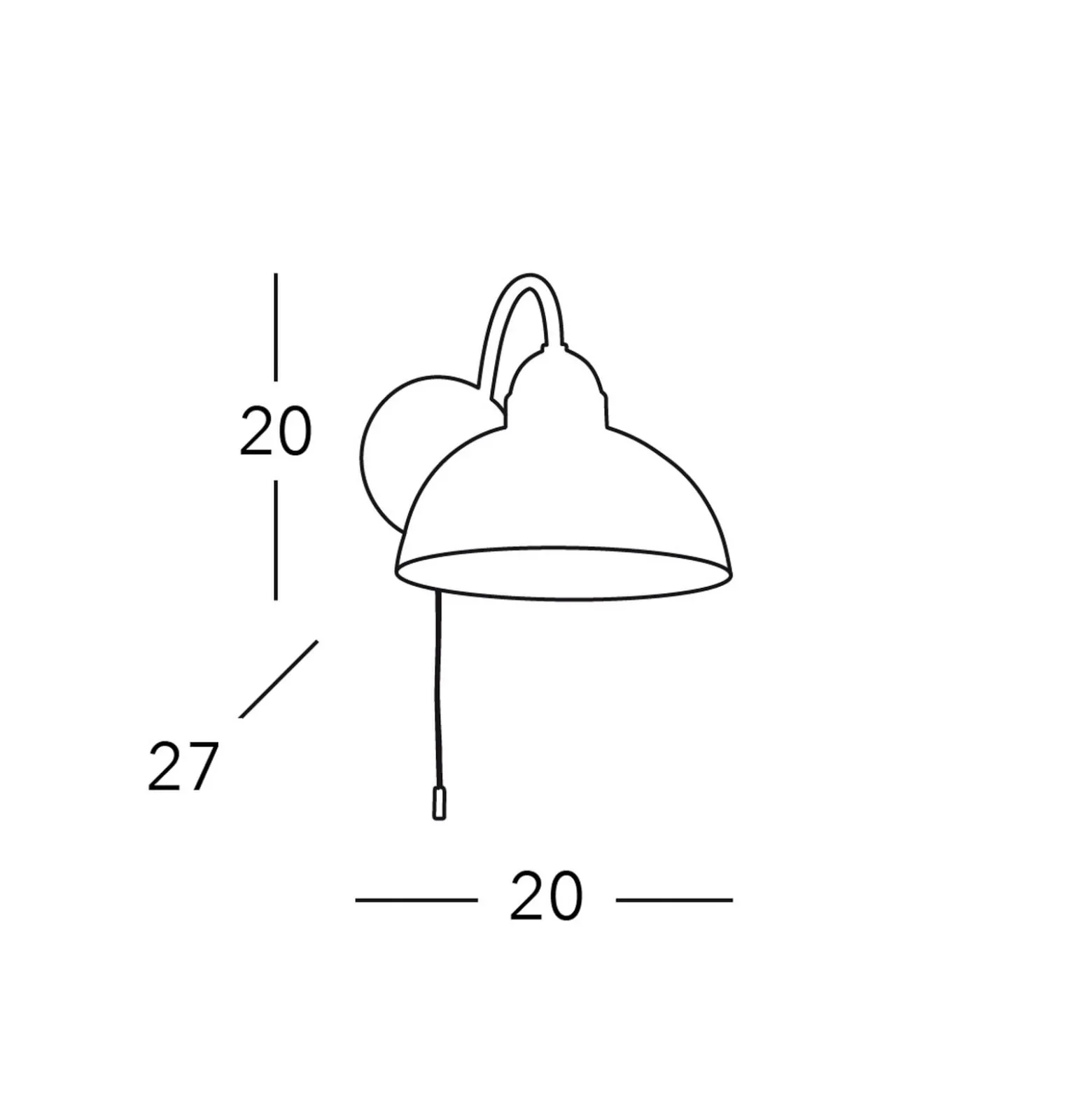 Kolarz seinälamppu Nonna, Ø 20 cm, hirvi, kullanvärinen, sileä reuna