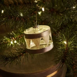 Koristeellinen riipus Elly LED-valolla, Ø 7 cm, hopea