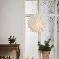Koristetähti Cliff, paperi, ilman pistorasiaa valkoinen Ø 60cm