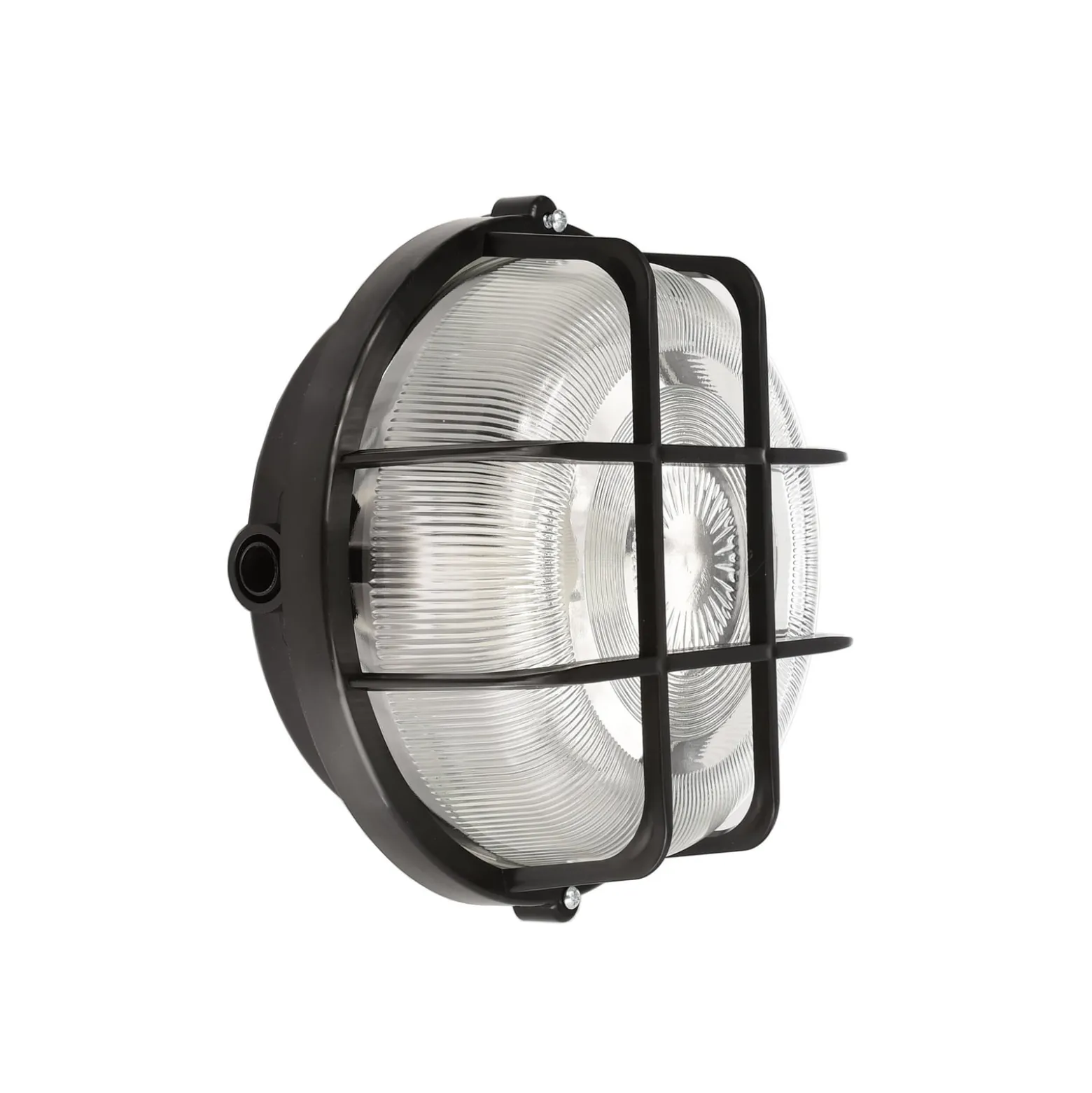 Kosteiden tilojen lamppu Sotano Retro musta Ø 18 cm muovi IP44