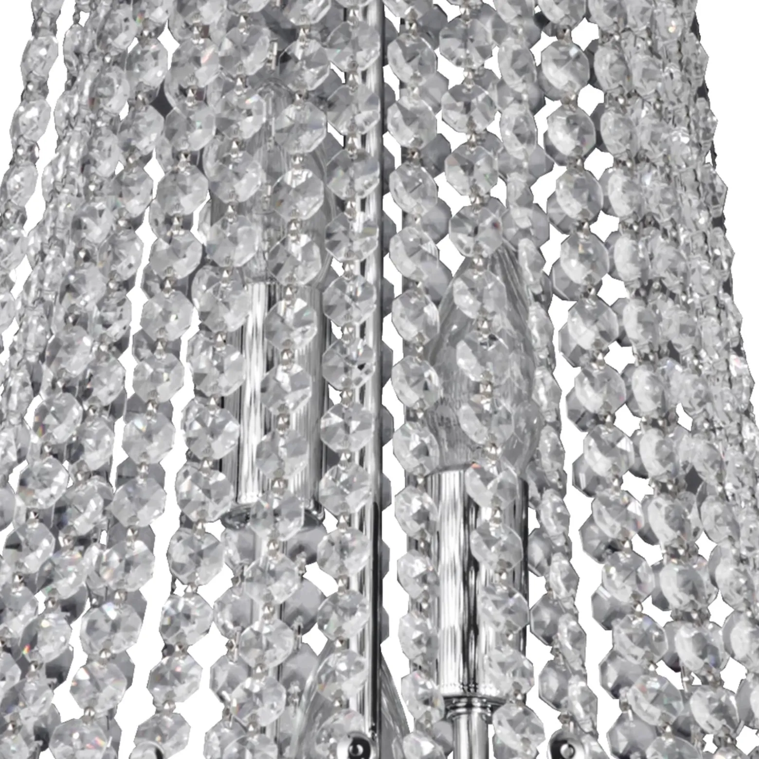 Kristallikattokruunu Versailles, kromi, 55 cm