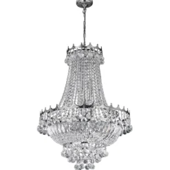 Kristallikattokruunu Versailles, kromi, 55 cm