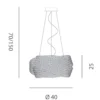 Kristalliriippuvalaisin Diamante Ø 40 cm