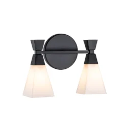 Kylpyhuoneen seinävalo Bowtie mattamsta, 2 lamppua