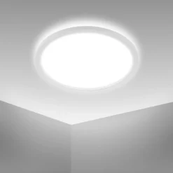 Kylypyhuoneen LED-kattovalaisin Slim Drip, valkoinen, Ø 29 cm, IP44