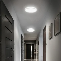 Kylypyhuoneen LED-kattovalaisin Slim Drip, valkoinen, Ø 29 cm, IP44