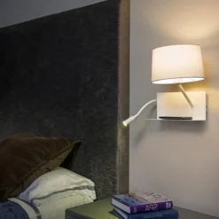 Käytännöllinen Kätevä seinävalaisin LED-lukuvarrella