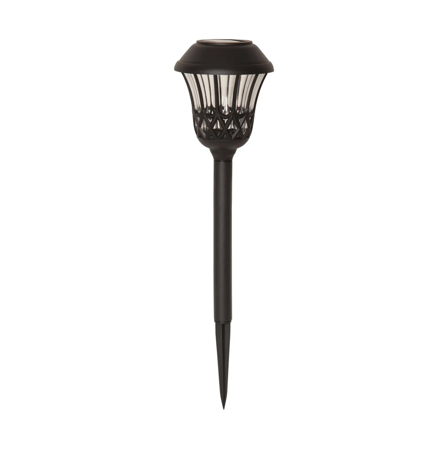 Lace LED-aurinkoenergialla toimiva maapiikkavalaisin, musta, korkeus 31 cm, 4