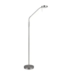 Ladattava LED-lattiavalaisin Moreno, matta nikkeli, CCT, himmennettävä