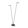 Ladattava LED-lattiavalaisin Round Move, 2-valo musta 142 cm CCT himmeä 142 cm