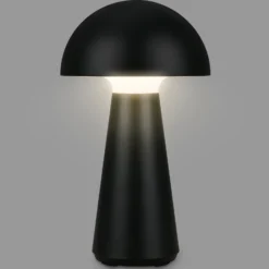 Ladattava LED-pöytävalaisin Fungo, ladattava, musta