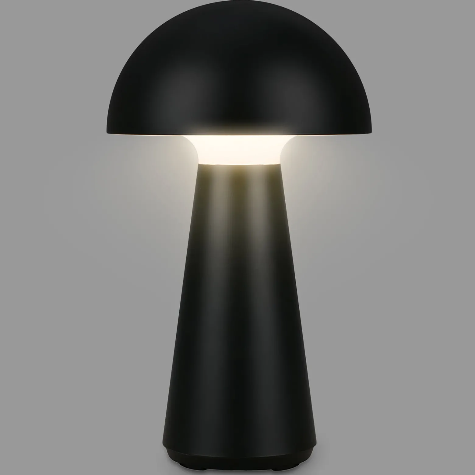 Ladattava LED-pöytävalaisin Fungo, ladattava, musta