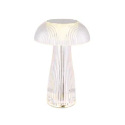 Ladattava LED-pöytävalaisin Gixi, hopeanvärinen, korkeus 25 cm, CCT-arvo