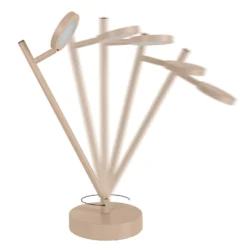 Ladattava LED-pöytävalaisin Lupa, beige, korkeus 45 cm, metallinen touchdim