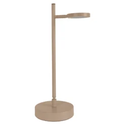 Ladattava LED-pöytävalaisin Lupa, beige, korkeus 45 cm, metallinen touchdim