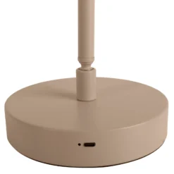 Ladattava LED-pöytävalaisin Lupa, beige, korkeus 45 cm, metallinen touchdim