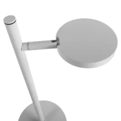Ladattava LED-pöytävalaisin Lupa, valkoinen, korkeus 45 cm, metalli,